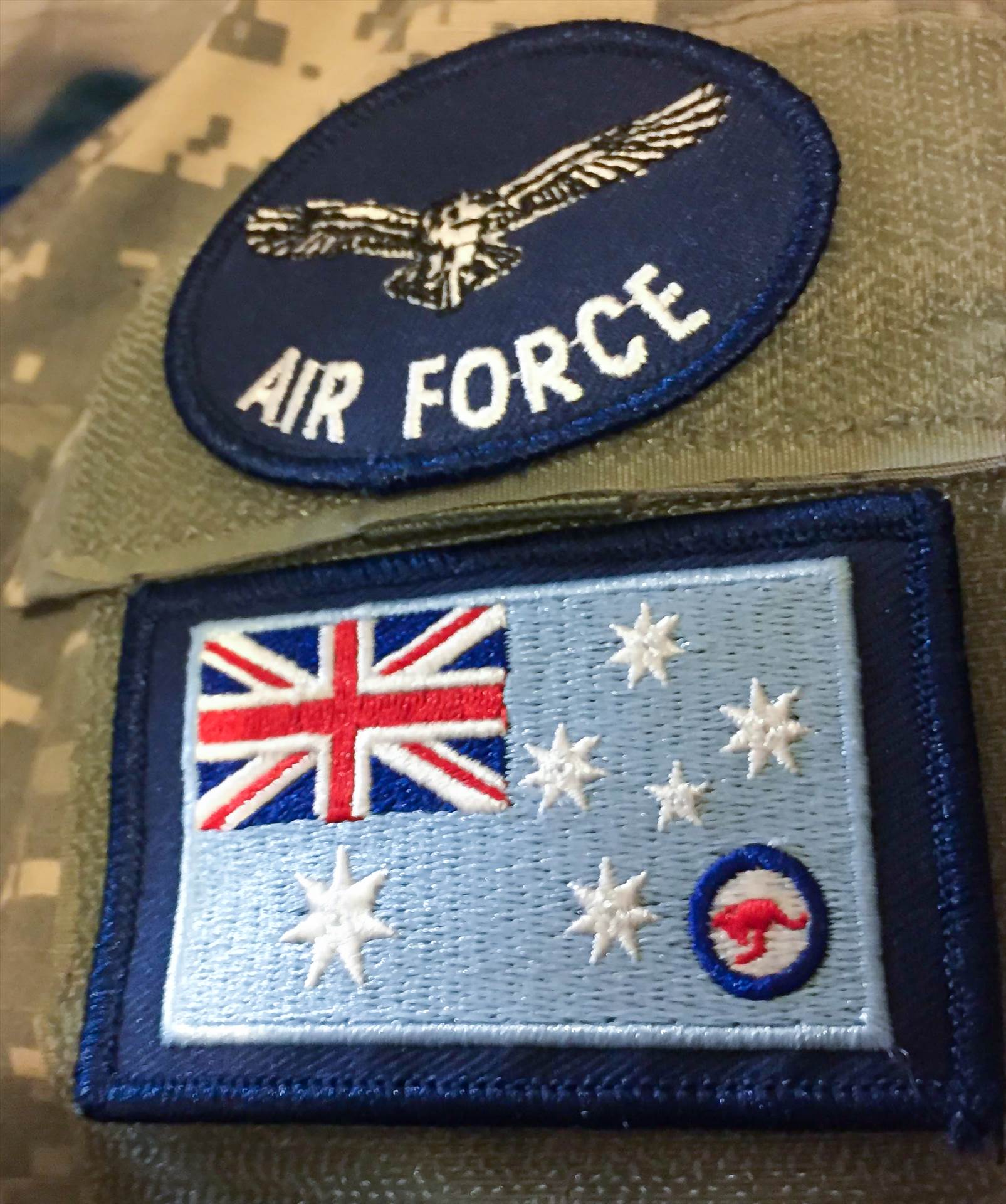 Royal Australian Air Force Flag Patch  Royal Australian Air Force Flag Patch and Biscuit  by johntorcasio