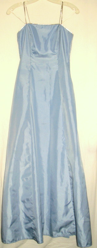 Light Blue Sequins Trim Gown.jpg 55 Lenght by BudgetGeneral