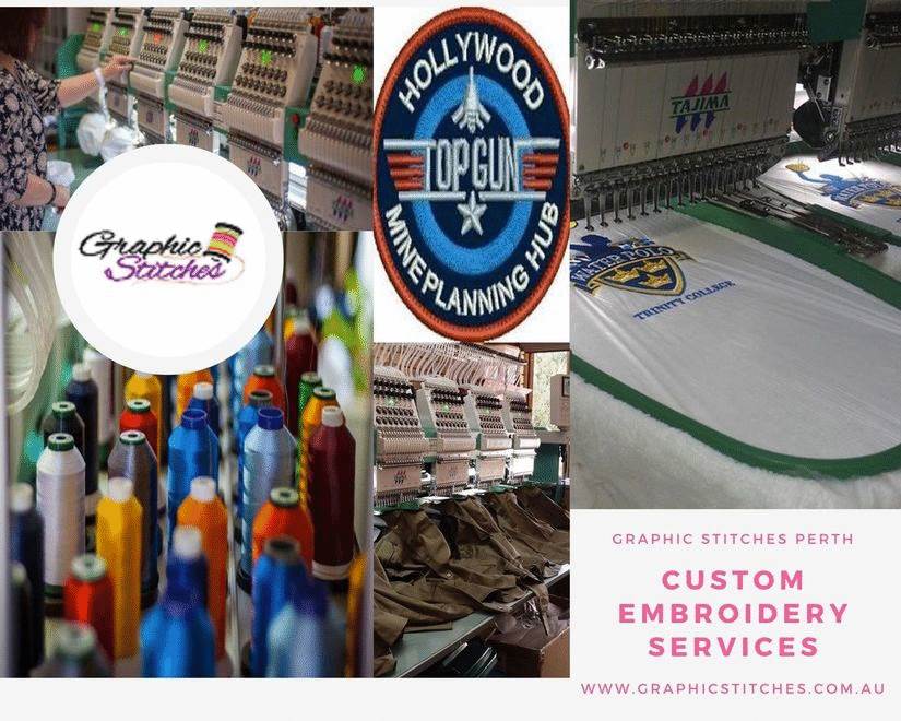 Custom embroidery services Graphic Stitches help to add a personal touch to apparel by offering the best quality embroidery services to brand any logo on your choice of clothing. For more details, visit: https://www.graphicstitches.com.au/ by Graphicstitch