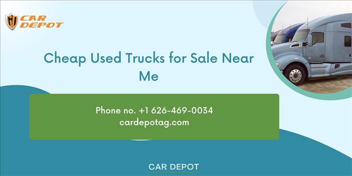 Are you looking for pre-owned trucks for sale near me? Get the best cheap used trucks for sale from Car Depot. Contact them for a reasonable solution to buying a used truck.
For more information, visit our website: https://cardepotag.com/