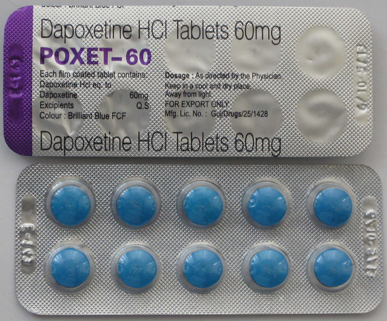 Dapoxetine 60mg Dapoxetine 60mg (Poxet) treat premature ejaculation in men. by bluepills