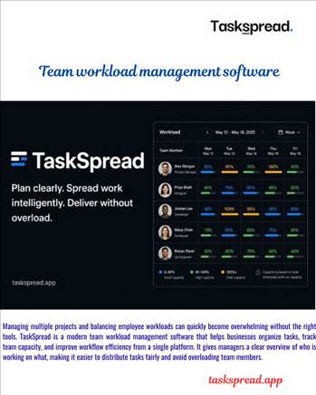 Team workload management software by TaskSpread