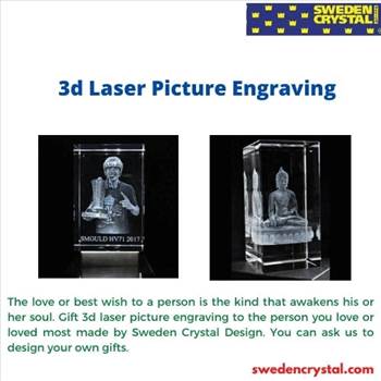 3d laser picture engraving by Swedencrystal1