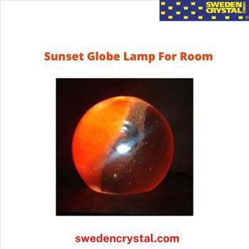 Sunset globe lamp for room by Swedencrystal1
