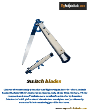 Switch blades Choose the extremely portable and lightweight best-in-class Switch bladesthat havetheir source in medieval Italy of the 15th century. For more visit: https://www.myswitchblade.com/ by Myswitchblade
