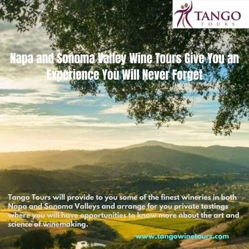 Napa and Sonoma Valley Wine Tours Give You an Experience You Will Never Forget Experience Napa Valley wine tours with Tango Tours. The Silverado Trail is the home to some of the finest wineries in Napa Valley. Make your wine tour experience memorable with us. For more details, visit this link: https://bit.ly/3hYrcff by Tangowinetours