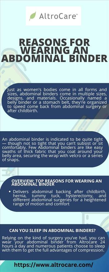 An abdominal binder is indicated to be quite tight — though not so tight that you can’t subsist or sit comfortably.For more visit us: https://medium.com/@altrocarefl/reasons-for-wearing-an-abdominal-binder-9fd8643509f9