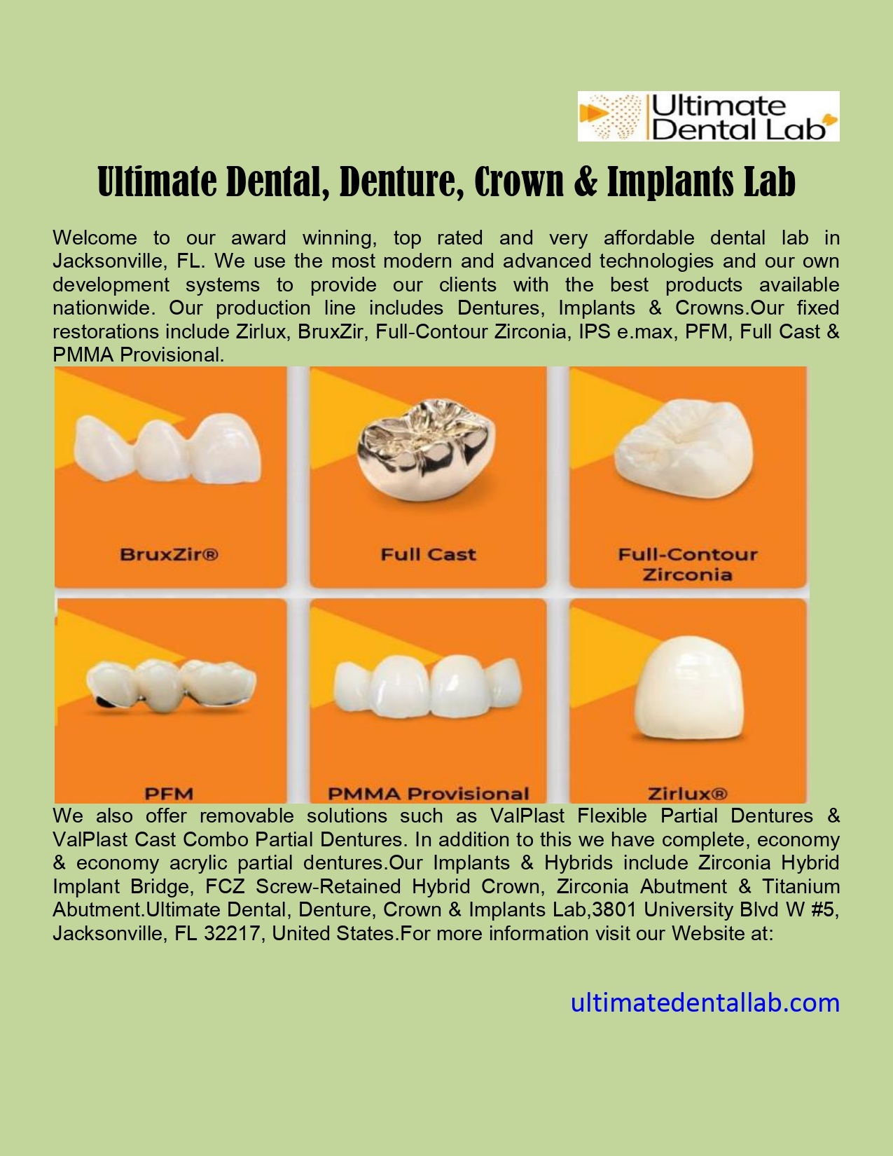 Ultimate Dental, Denture, Crown & Implants Lab.jpg  by ultimatedentallabfl