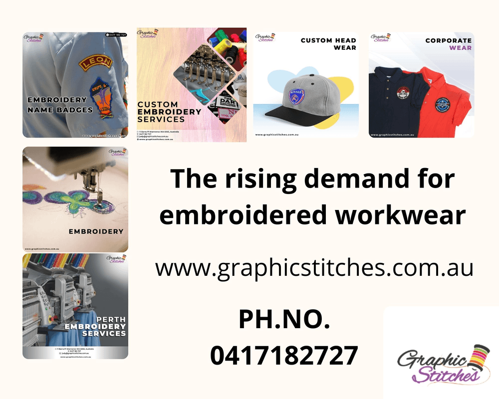 The rising demand for embroidered workwear.gif Please visit: https://www.graphicstitches.com.au/
 by Graphicstitches
