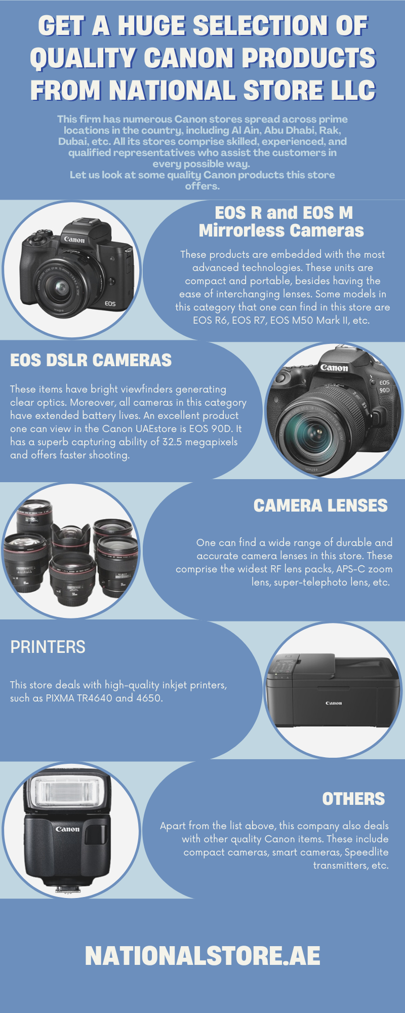 Get A Huge Selection of Quality Canon Products from National Store LLC The discussion or planning regarding digital imaging products is incomplete without the Canon brand.  for more info visit https://nationalstore.ae/canon-distributor-in-dubai-uae/
 by National Store LLC
