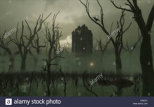 haunted-tower-in-the-swamp-C05CFJ.jpg by marin2579