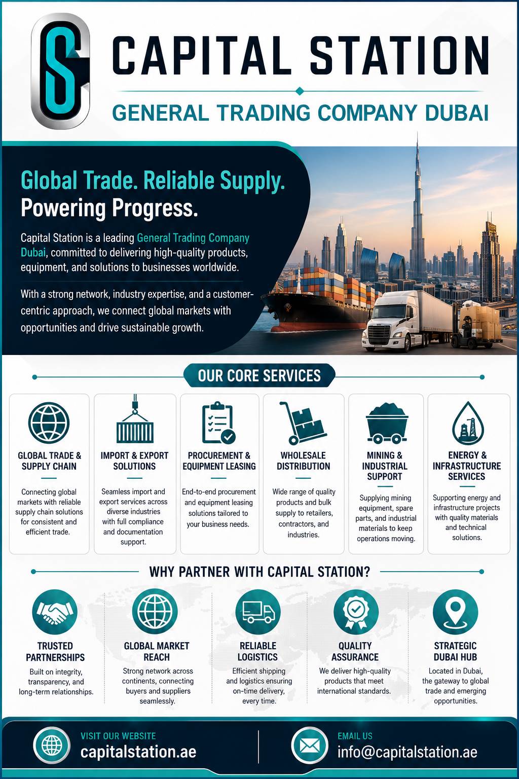 Capital Station - General Trading Company in Dubai.png Capital Station is a dynamic general trading company in Dubai specializing in global trade, supply chain solutions, and industrial services. by CapitalStation