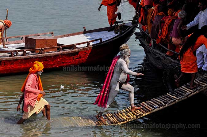Culture- Naga Sadhu’s (India) A Group of Naga Sadhu’s on a boat returning to their camps at Varanasi. by Anil Sharma Photography