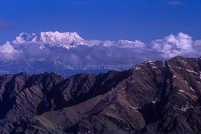 Nature- Chaukhamba Peaks Snow covered Chaukhamba Peak in Garhwal Himalayas in Uttarakhand India. by Anil Sharma Photography