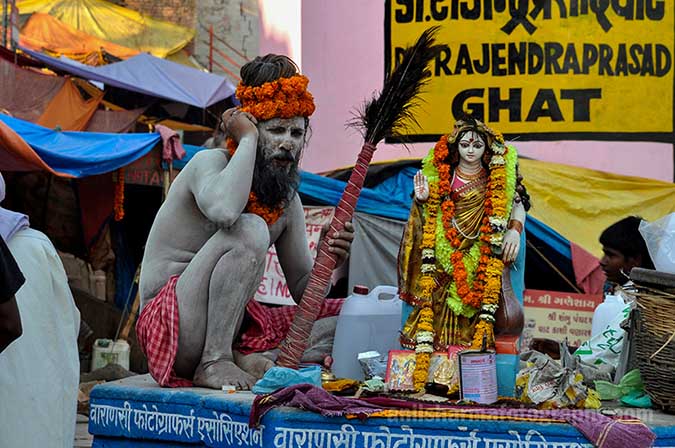 Culture- Naga Sadhu’s (India) A Naga Sadhu performing puja at Dr. Rajinder Prashad Ghat, Varanasi. by Anil Sharma Photography