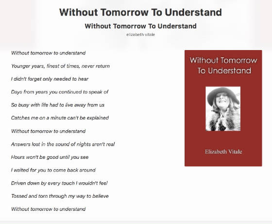 Without Tomorrow To Understand.jpg  by elizabethvitale