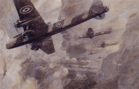 frederick-gordon-crosby-battleships-of-the-air -an-impression-of-the-handley-page-harrow-bombers-in-action.jpg  by adey m