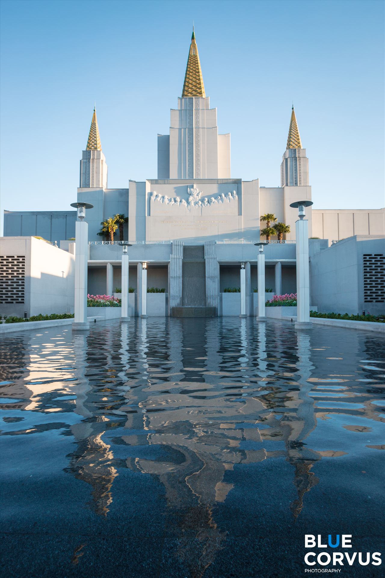 "Beautiful Reflection" Oakland, California LDS Temple by Eddie Zamora