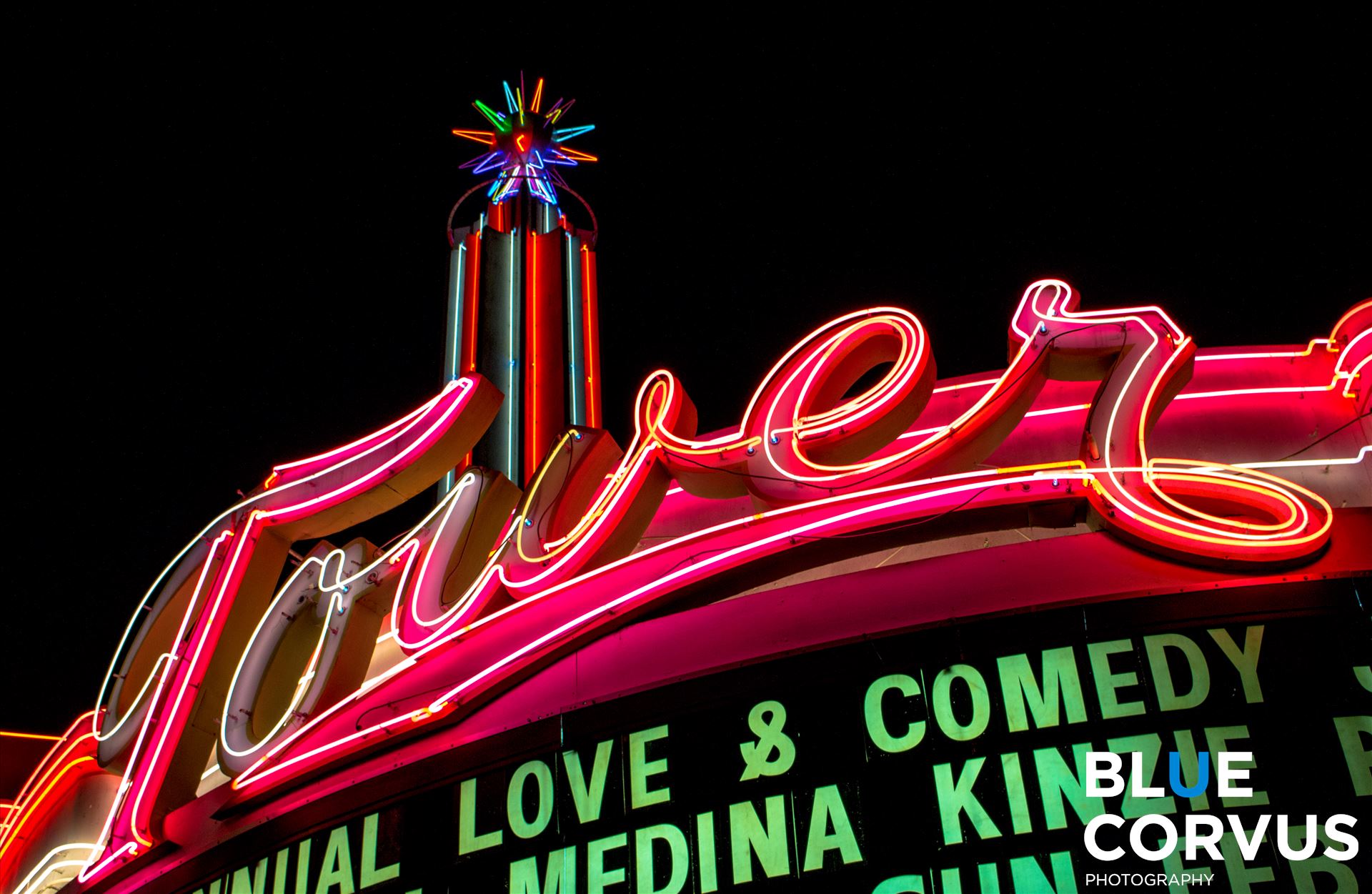 Tower Theater, Fresno, popular, neon Historic Tower Theater by Eddie Zamora
