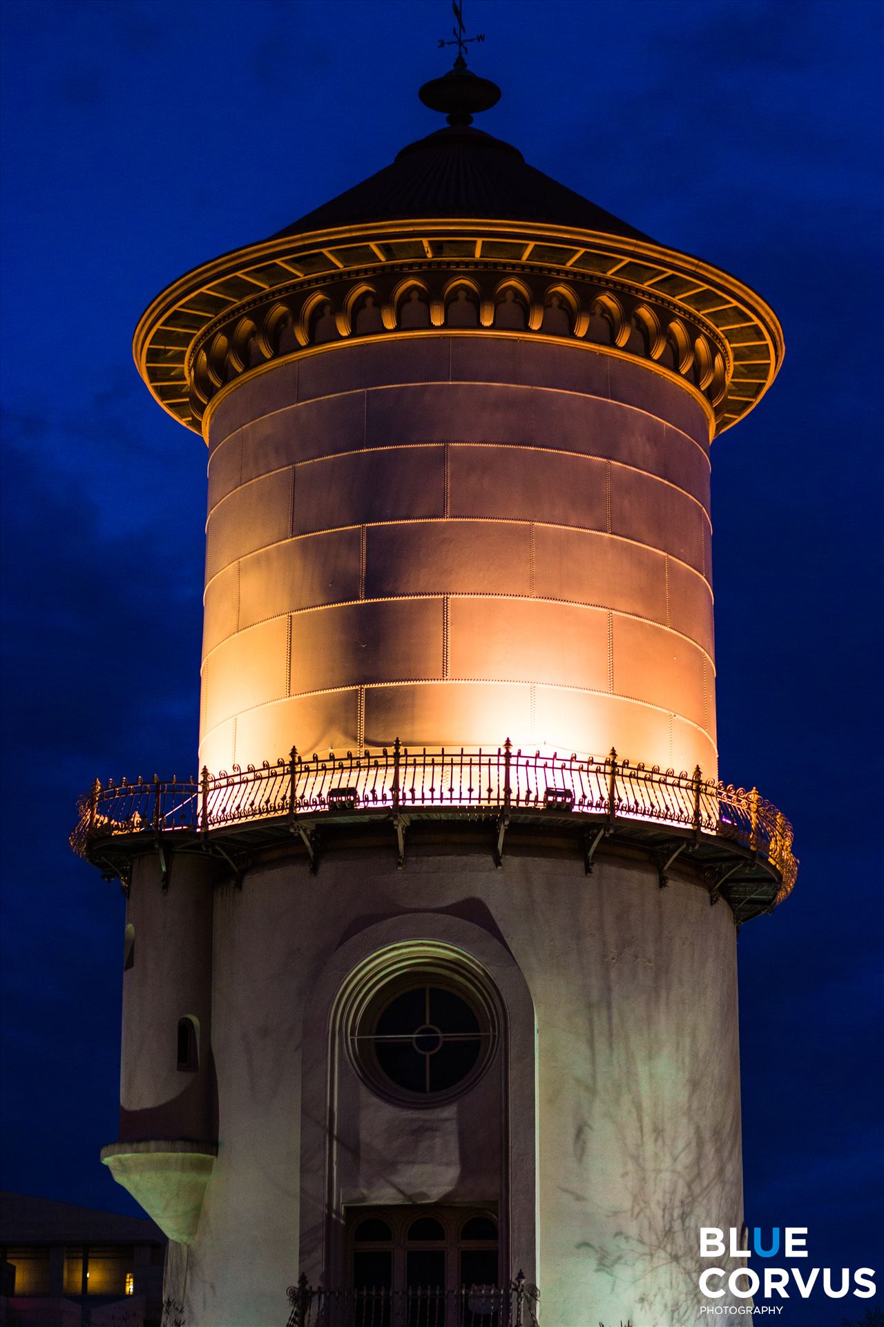 Blue Nights Historic Fresno Water Tower by Eddie Zamora