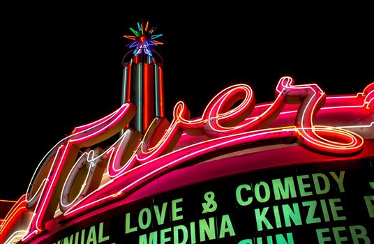 Tower Theater, Fresno, popular, neon by Eddie Zamora