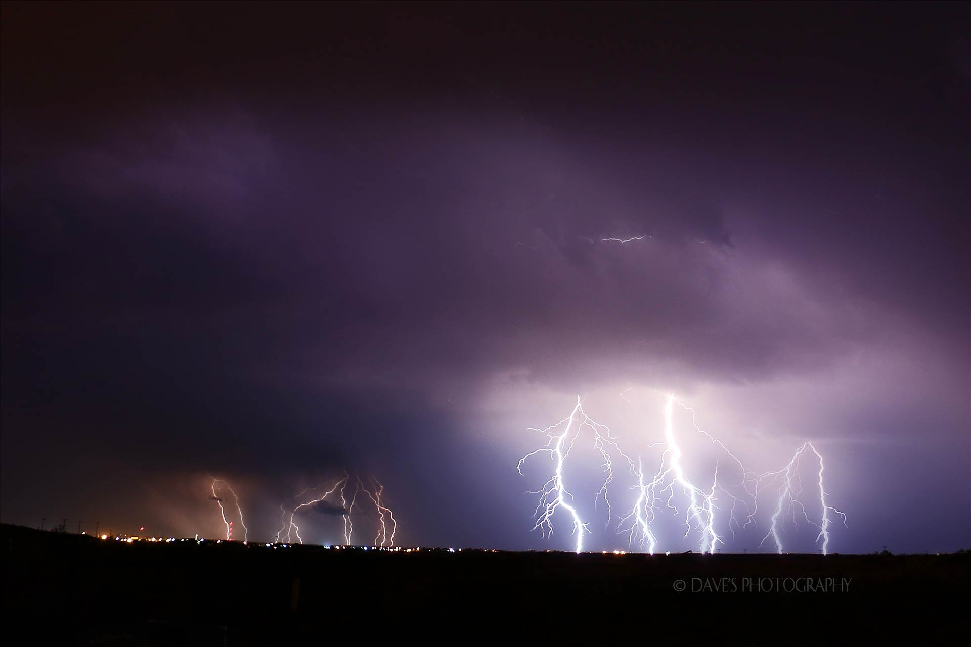 Lightning Over Jal, New Mexico  by David Verschueren