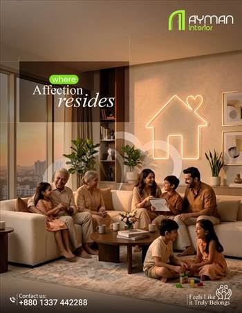 Ayman Interior is an interior design and interior solutions company in Bangladesh, providing professional interior design, interior materials, and execution services for residential, commercial, and corporate spaces. We help clients transform their ideas 