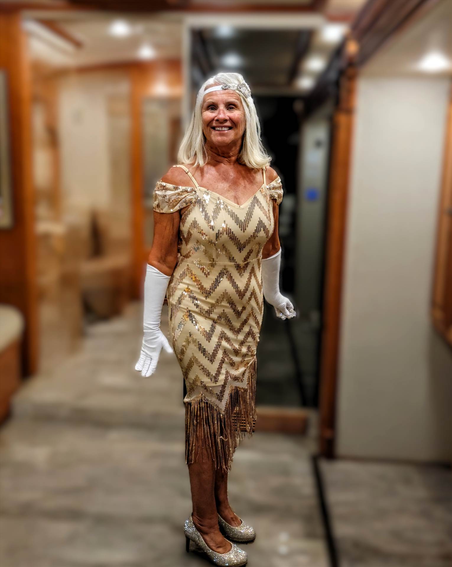 Joyce Barbale Fashion Outfit Joyce Barbale poses in her evening outfit. by TravelAlbum