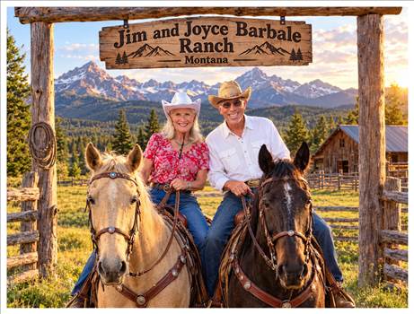 Jim and Joyce Riding in Montana by funcouple