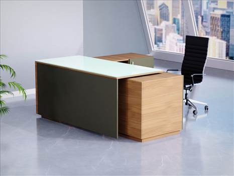 Modern Glass Desks: Sleek and Functional Office Furniture  by mahmayiuae